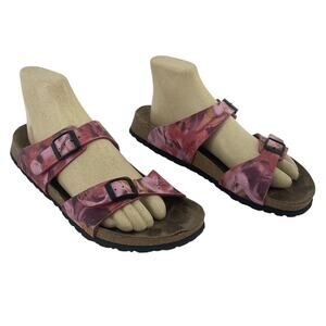Birkenstock Papillio Pink Birko Flor Slide Sandals Women’s Size 9 Preowned